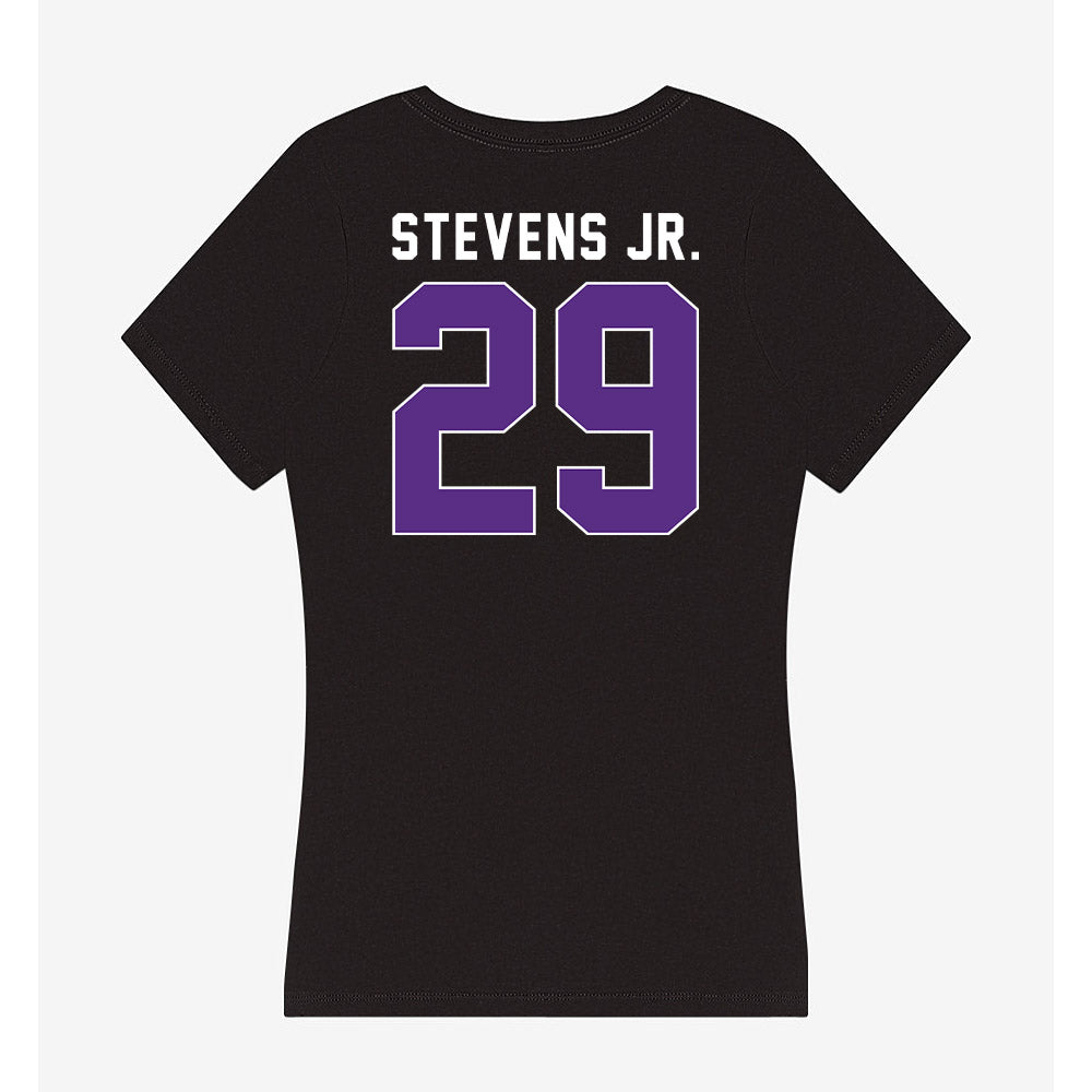 Northwestern - NCAA Football : JonJon Stevens Jr. - Women's V-Neck T-Shirt-1