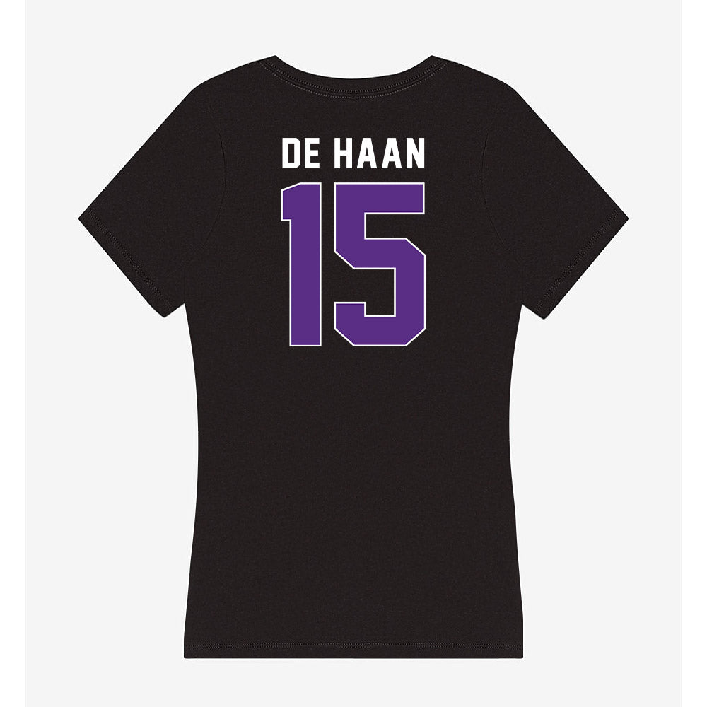 Northwestern - NCAA Women's Field Hockey : Annika de Haan - Women's V-Neck T-Shirt-1