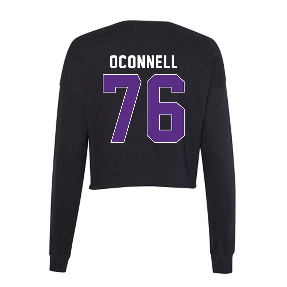 Northwestern - NCAA Football : Michael OConnell - Women's Cropped Crew Fleece-1