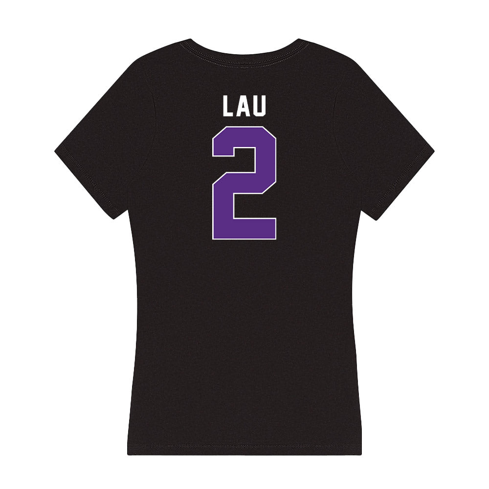 Northwestern - NCAA Women's Basketball : Caroline Lau - Women's V-Neck T-Shirt-1