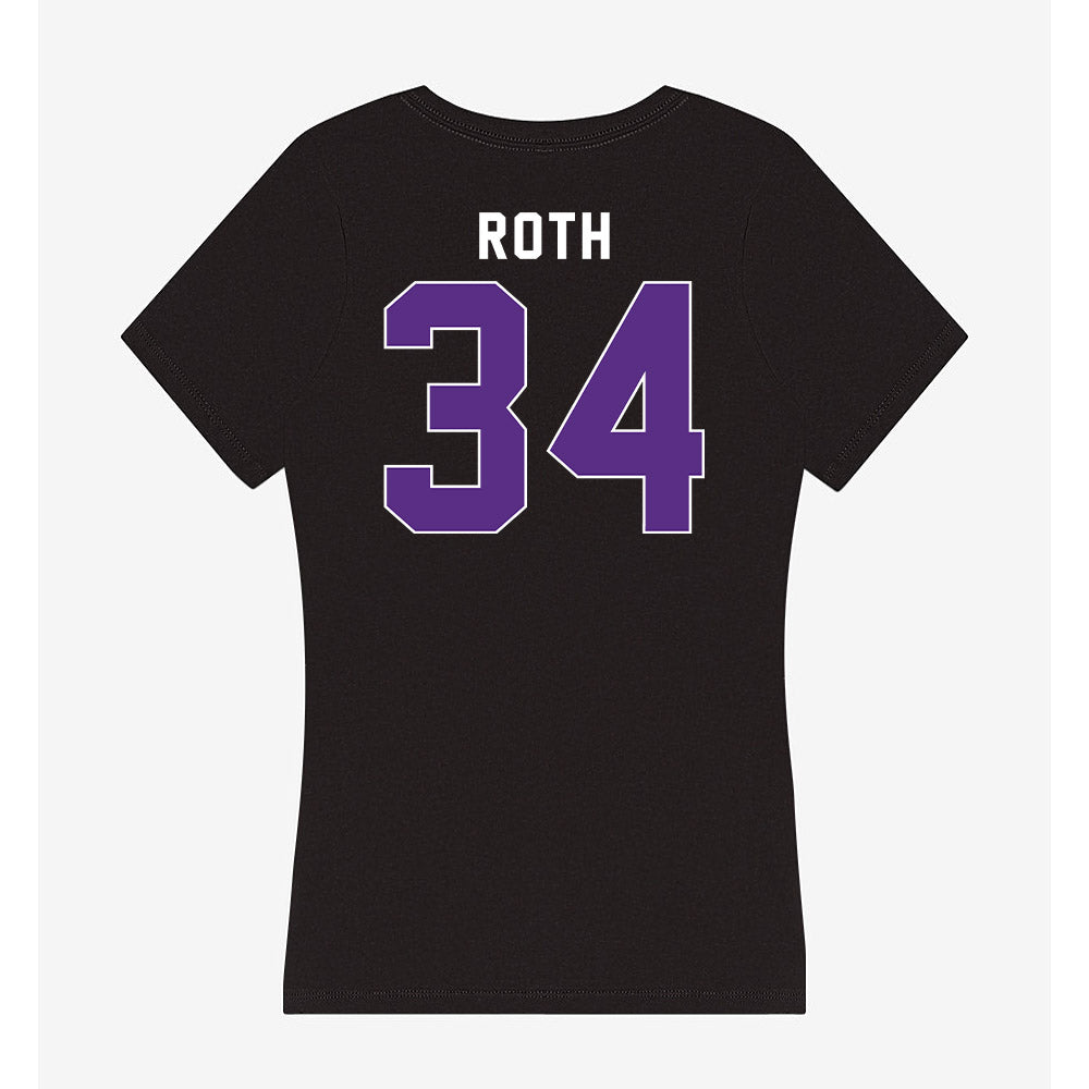 Northwestern - NCAA Football : Payton Roth - Women's V-Neck T-Shirt-1