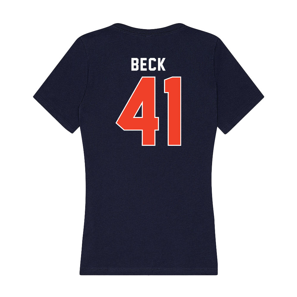 Syracuse - NCAA Men's Lacrosse : Jordan Beck - Women's V-Neck T-Shirt-1