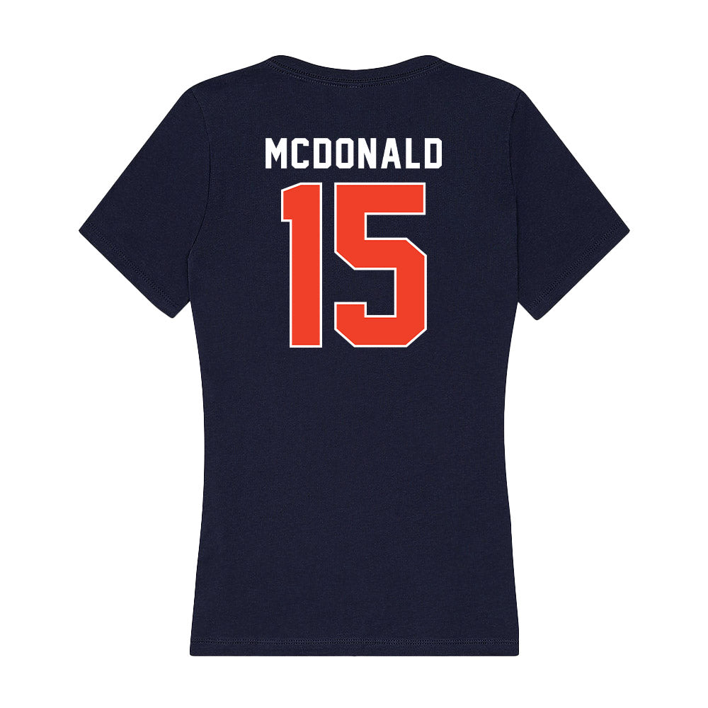 Syracuse - NCAA Football : Derek McDonald - Women's V-Neck T-Shirt-1