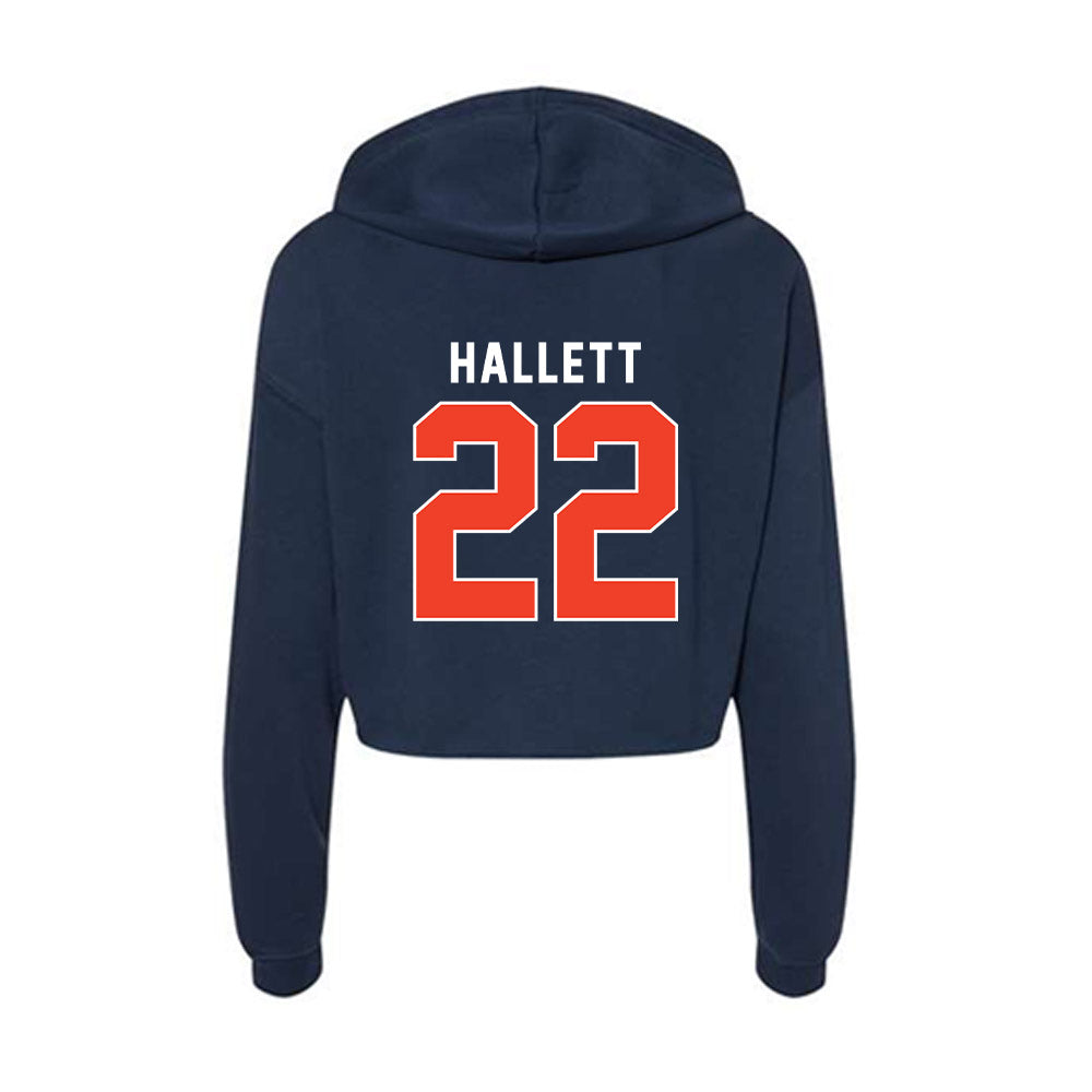 Syracuse - NCAA Women's Ice Hockey : Charlotte Hallett - Women's Crop Fleece Hoodie-1
