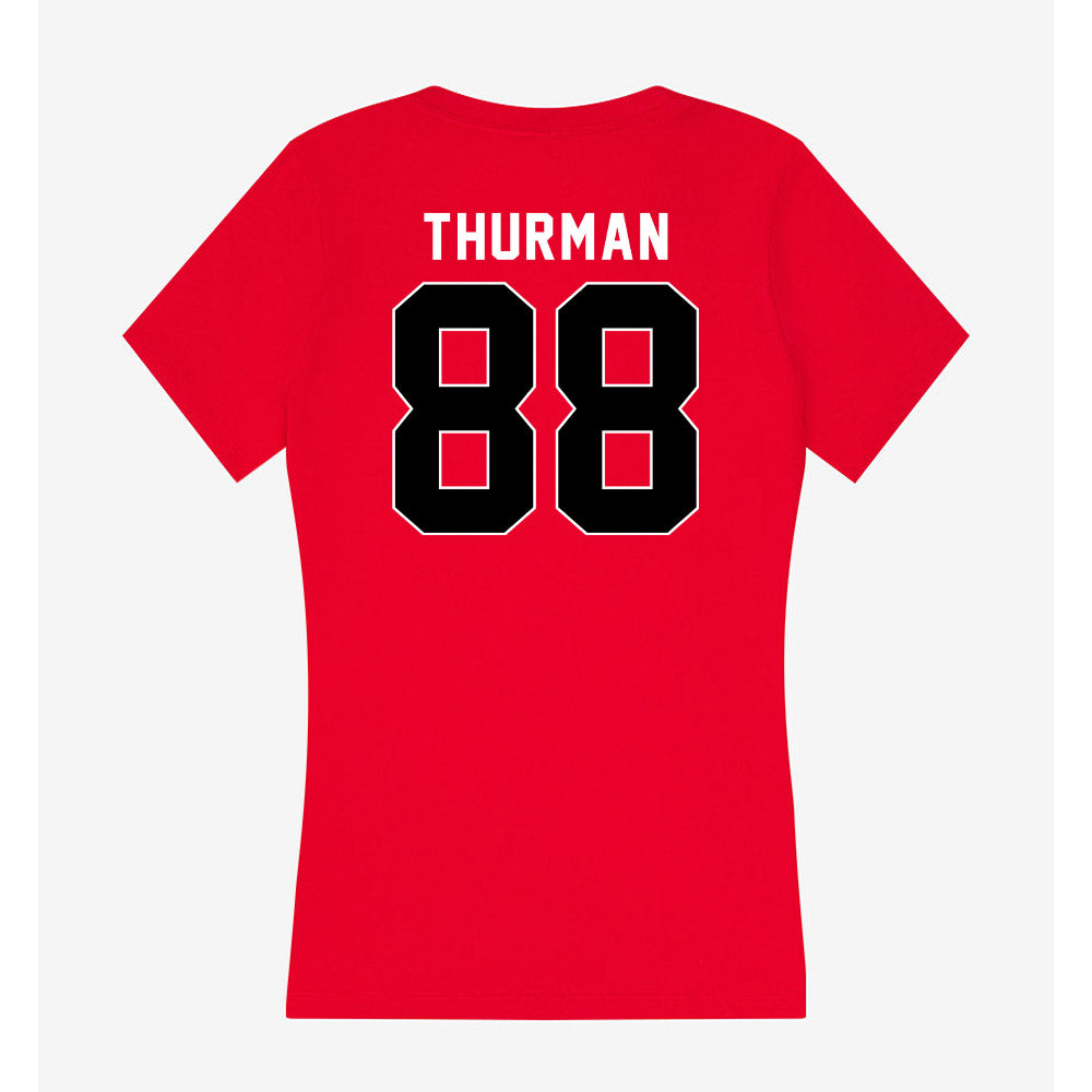 Houston - NCAA Football : Jacory Thurman - Women's V-Neck T-Shirt-1