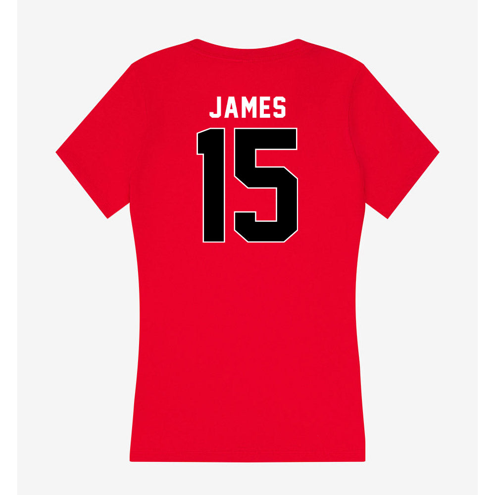 Houston - NCAA Football : Will James - Women's V-Neck T-Shirt-1