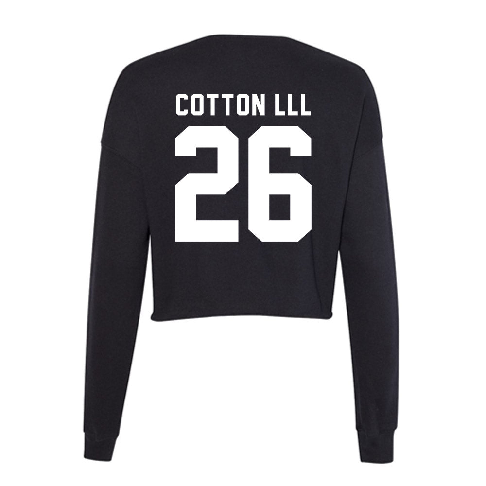 WSU - NCAA Football : Tyrone Cotton lll - Women's Cropped Crew Fleece-1