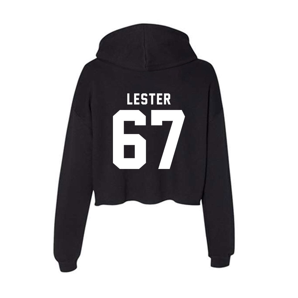 WSU - NCAA Football : Jonny Lester - Women's Crop Fleece Hoodie-1