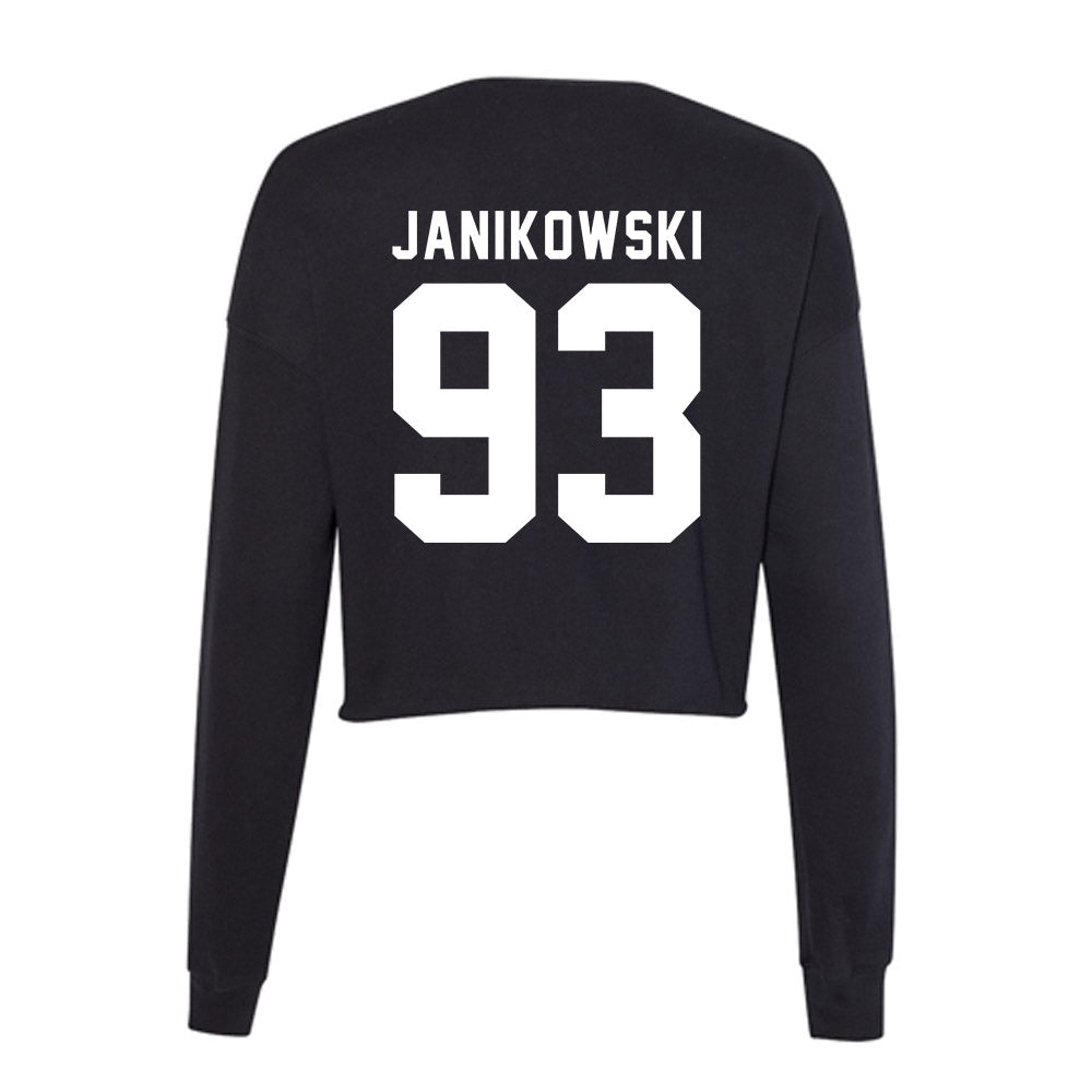 WSU - NCAA Football : Jack Janikowski - Women's Cropped Crew Fleece-1