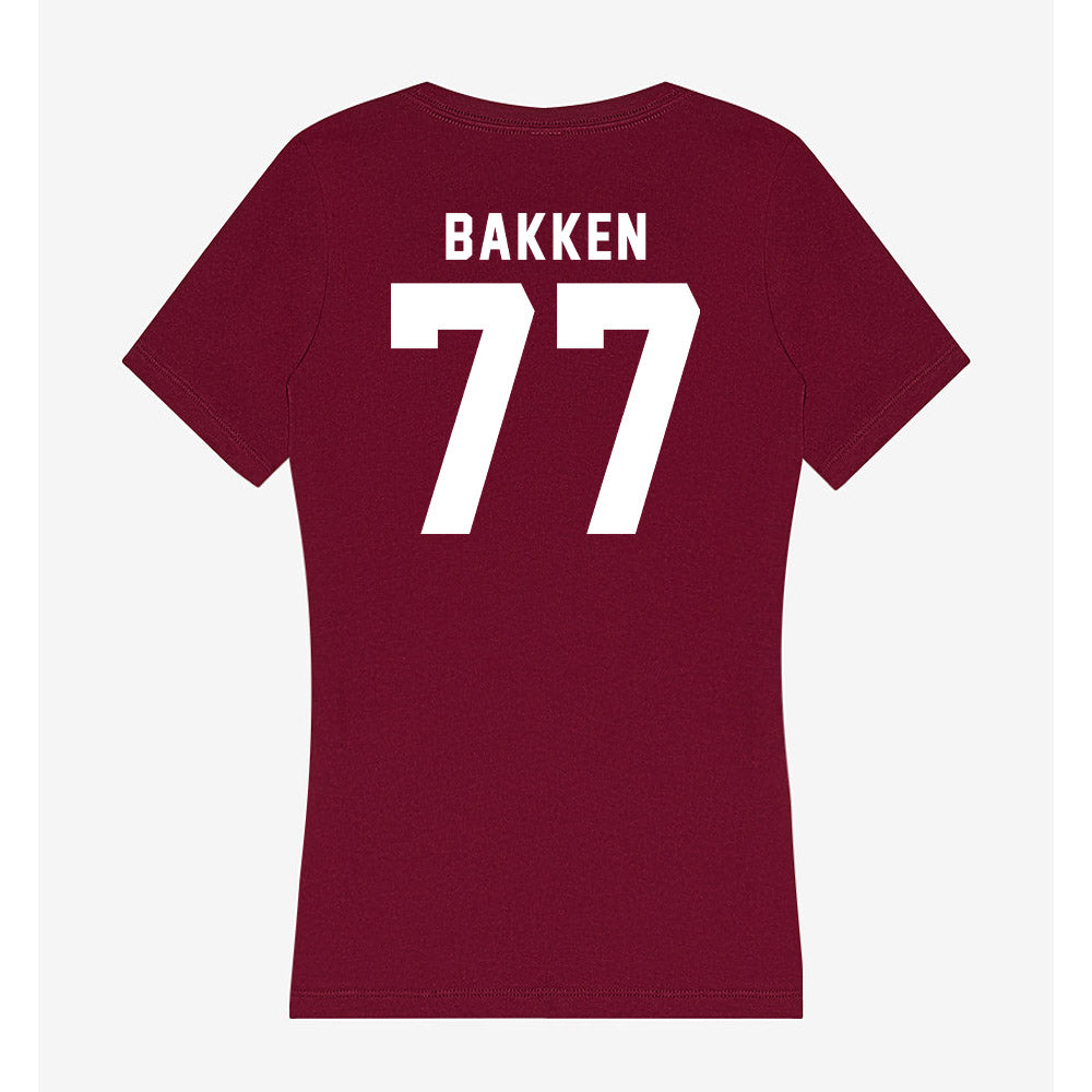 WSU - NCAA Football : Nick Bakken - Women's V-Neck T-Shirt-1