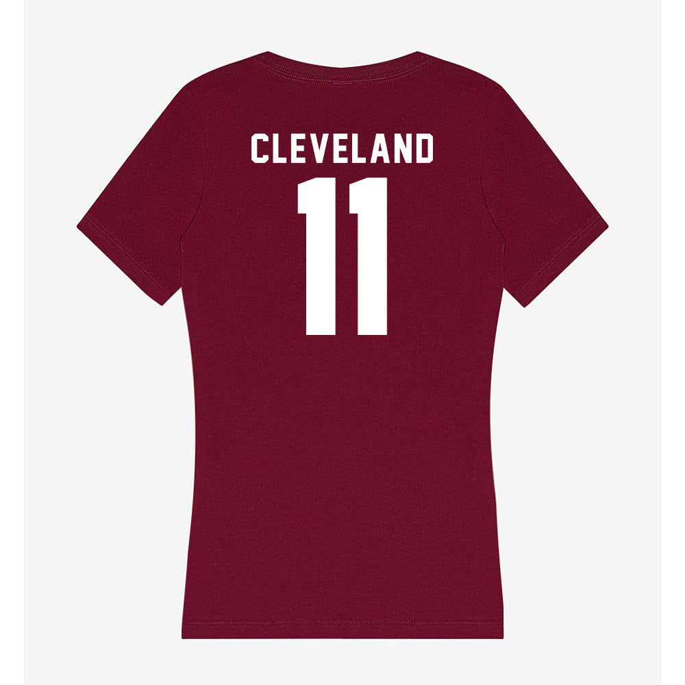 WSU - NCAA Women's Volleyball : Keniya Cleveland - Women's V-Neck T-Shirt-1