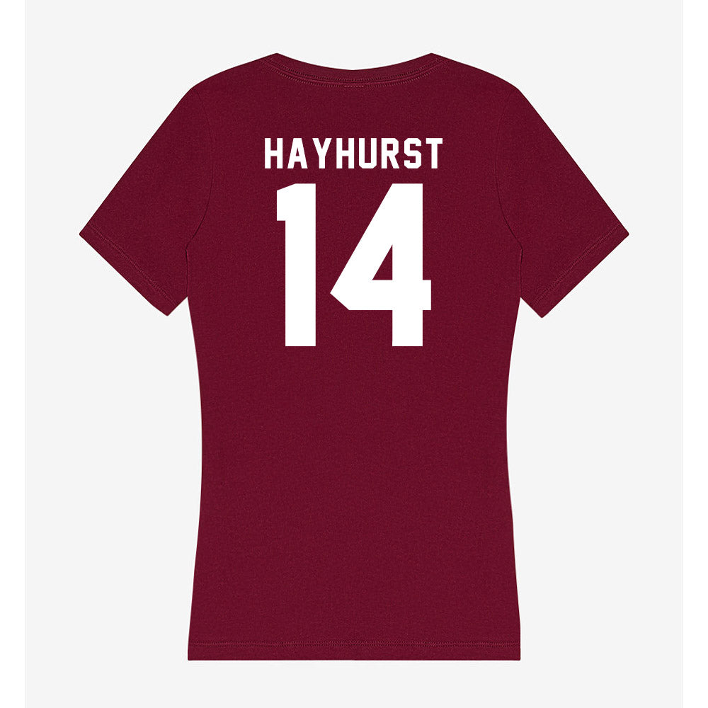 WSU - NCAA Women's Volleyball : Kate Hayhurst - Women's V-Neck T-Shirt-1