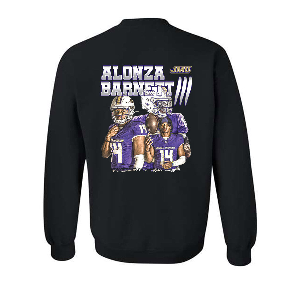 JMU - NCAA Football : Alonza Barnett III - Player Collage Crewneck Sweatshirt