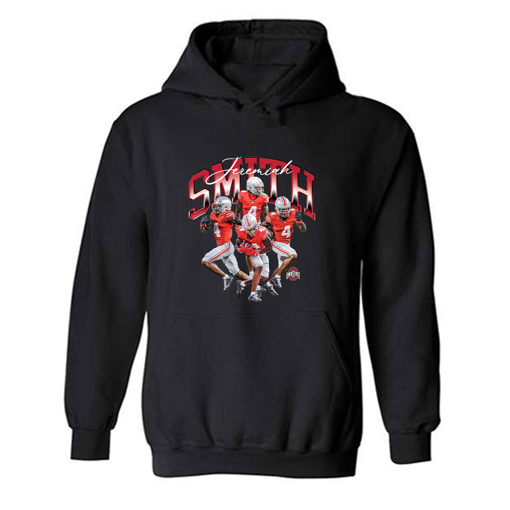 Ohio State - NCAA Football : Jeremiah Smith - Player Collage Hooded Sweatshirt