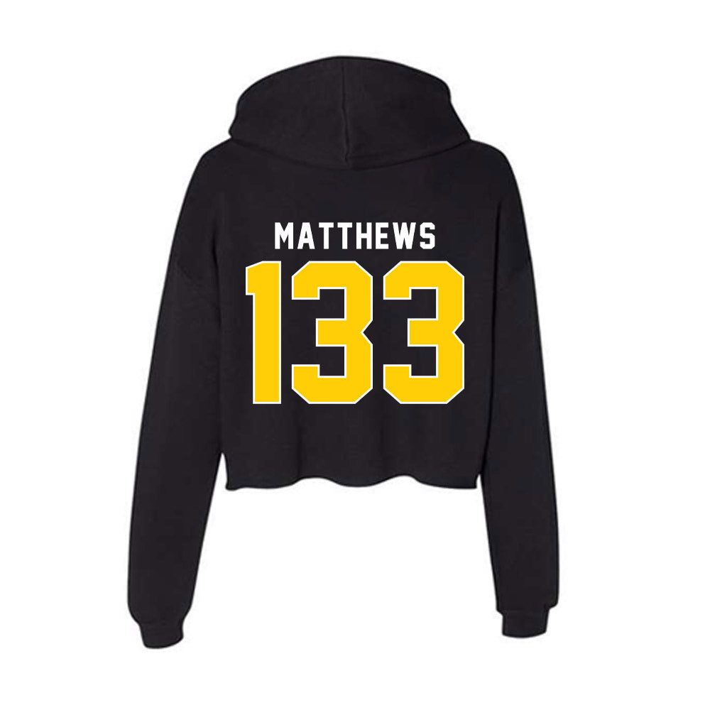 Iowa - NCAA Wrestling : Charles Matthews - Women's Crop Fleece Hoodie-1