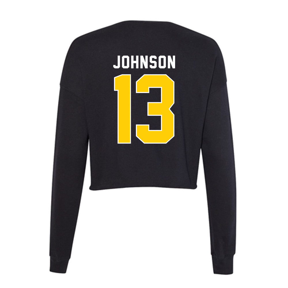 Iowa - NCAA Women's Basketball : Kennise Johnson - Women's Cropped Crew Fleece-1
