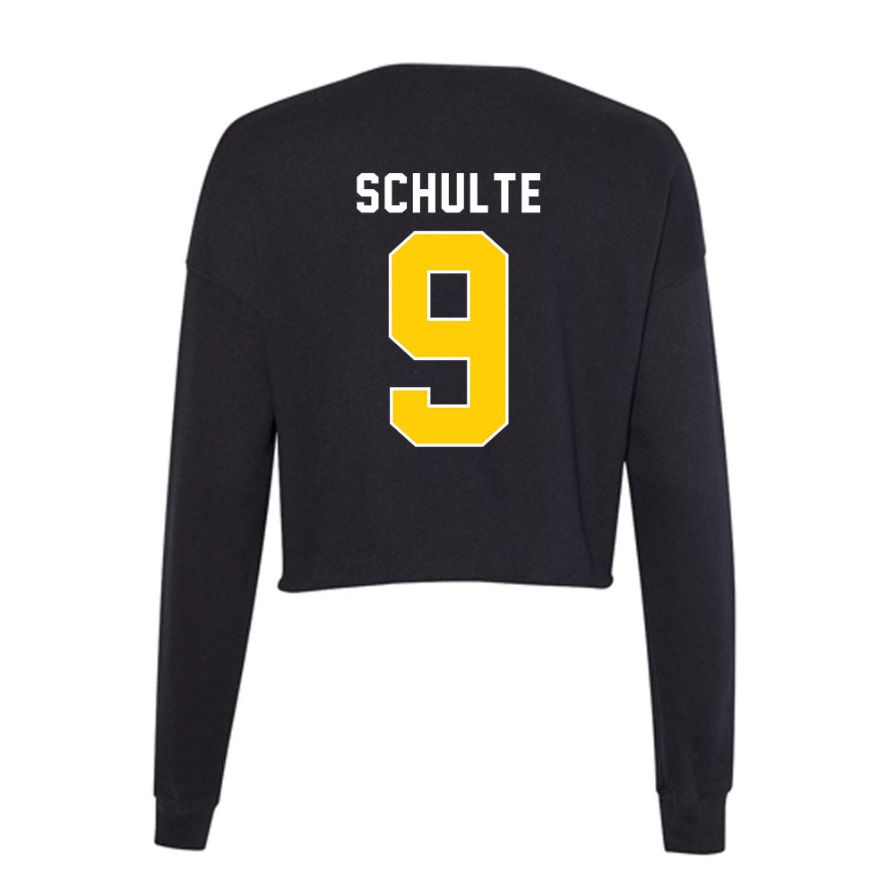 Iowa - NCAA Baseball : Kooper Schulte - Women's Cropped Crew Fleece-1