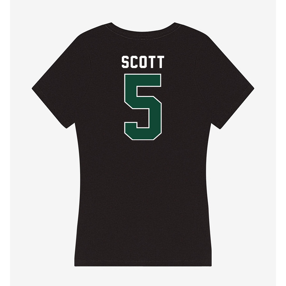 Miami - NCAA Football : Justin Scott - Women's V-Neck T-Shirt-1