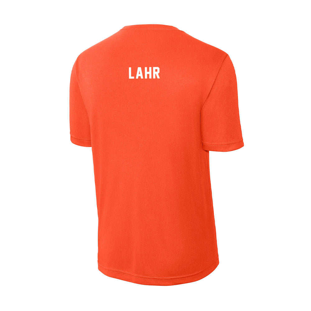 Miami - NCAA Women's Swimming & Diving : Carly Lahr - Activewear T-Shirt-1