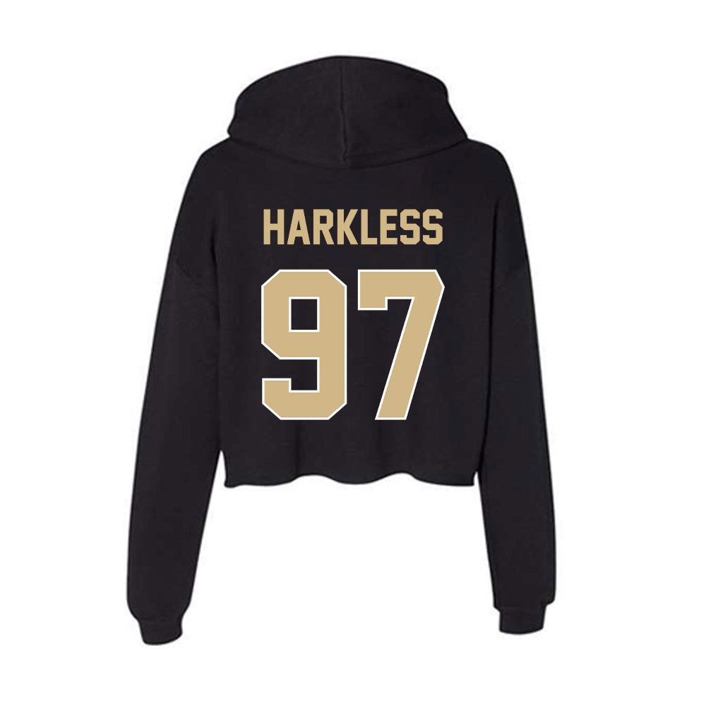 Purdue - NCAA Football : Jamarrion Harkless - Women's Crop Fleece Hoodie-1