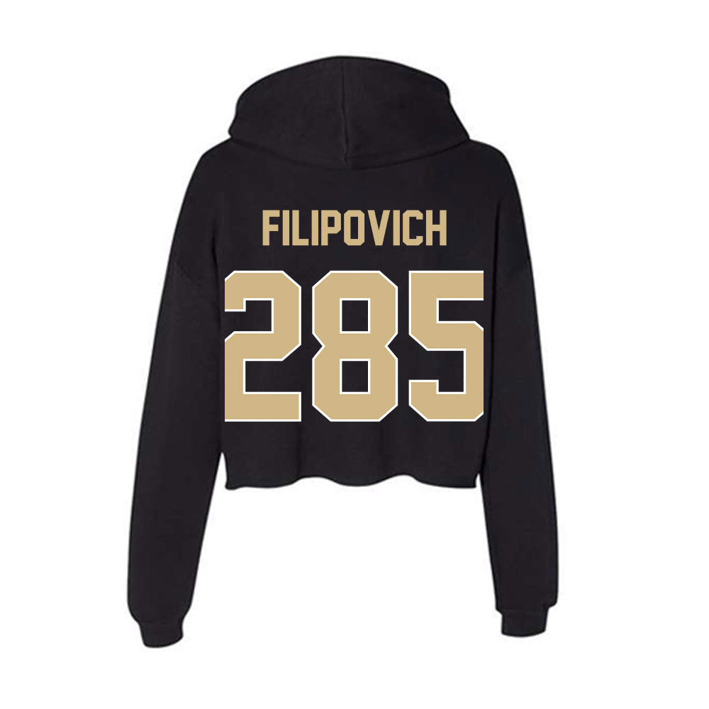 Purdue - NCAA Wrestling : Hayden Filipovich - Women's Crop Fleece Hoodie-1
