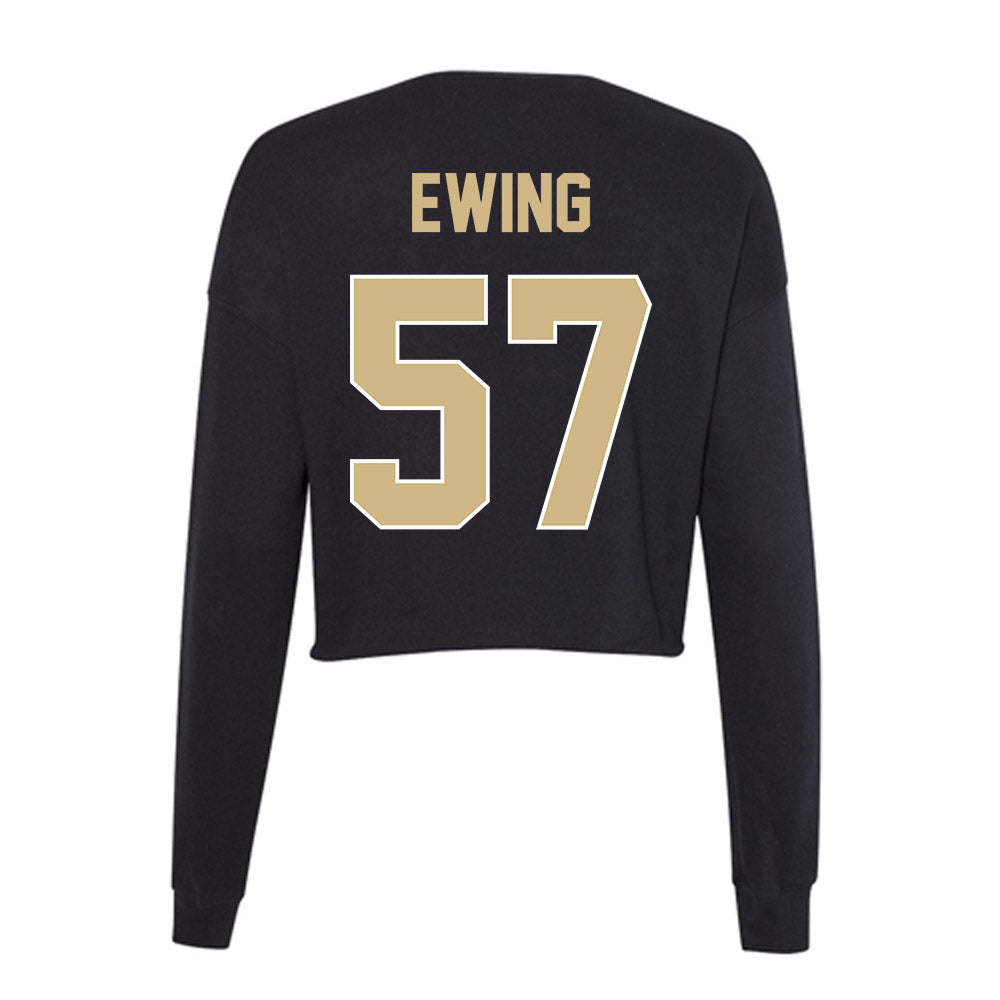 Purdue - NCAA Football : Tom Ewing - Women's Cropped Crew Fleece-1