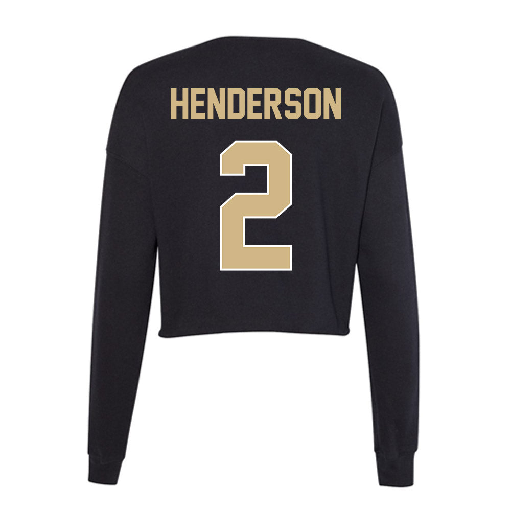 Purdue - NCAA Women's Basketball : Taylor Henderson - Women's Cropped Crew Fleece-1