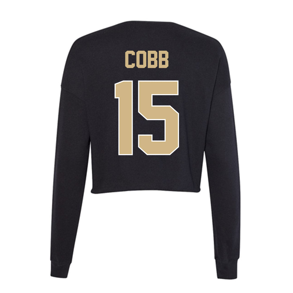 Purdue - NCAA Football : Vi'Naz Cobb - Women's Cropped Crew Fleece-1