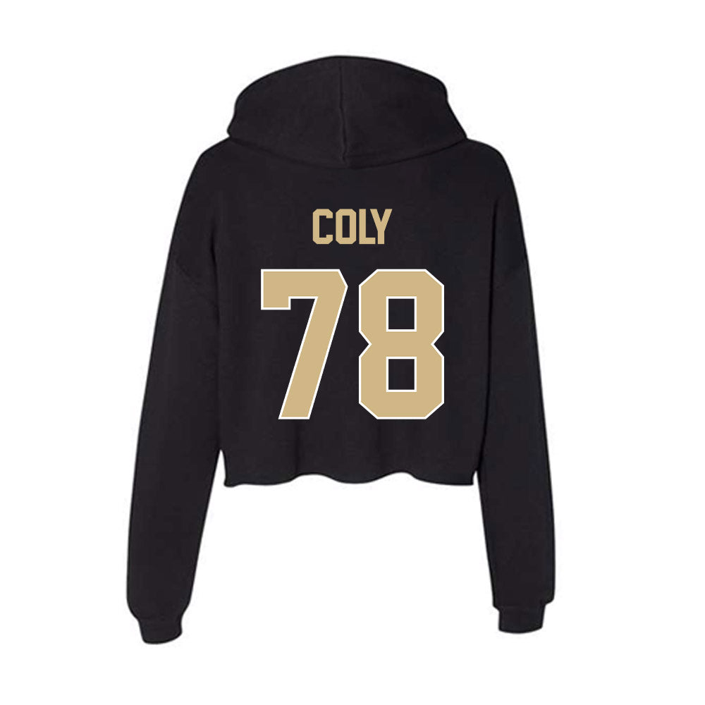 Purdue - NCAA Football : Bakyne Coly - Women's Crop Fleece Hoodie-1