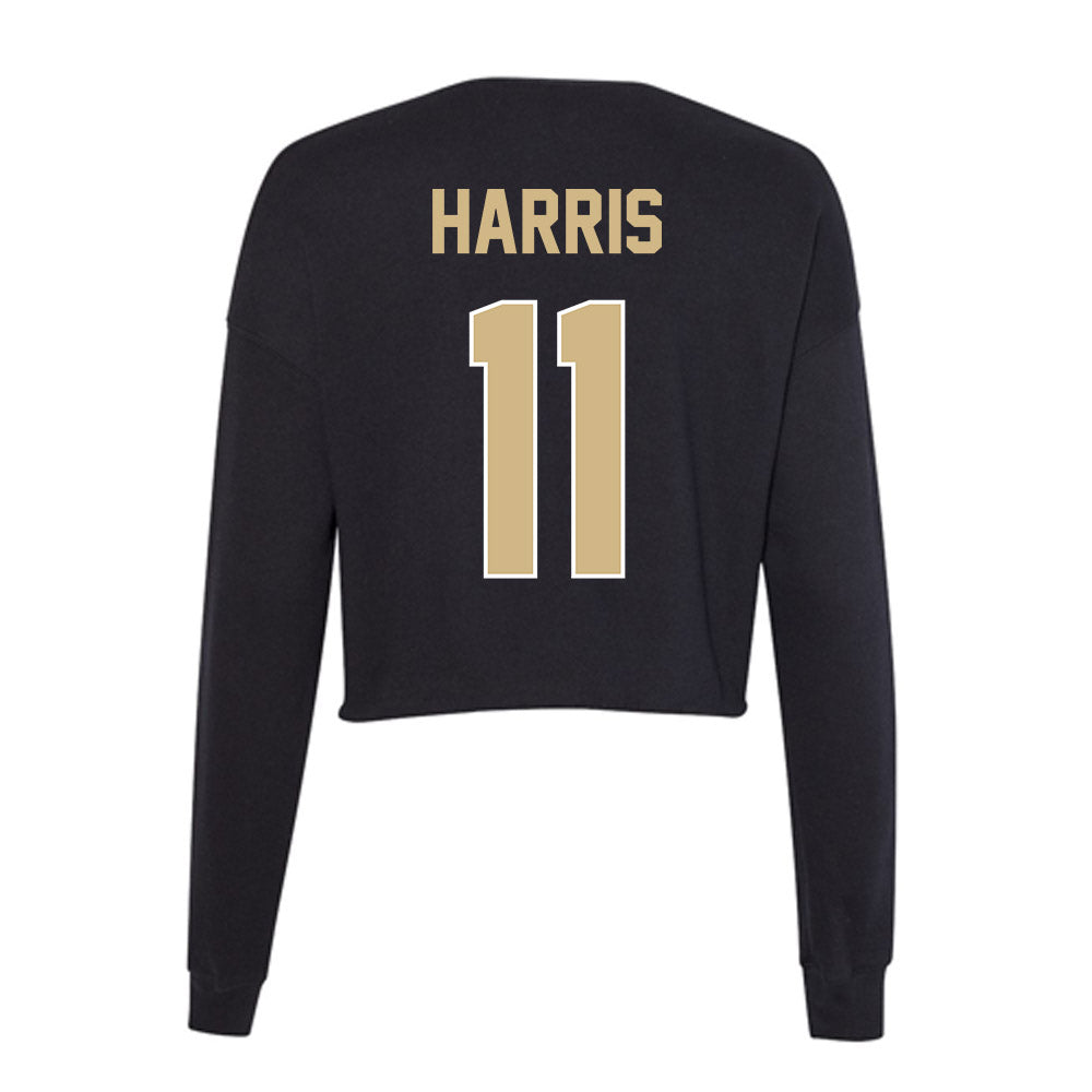 Purdue - NCAA Football : TraMar Harris - Women's Cropped Crew Fleece-1
