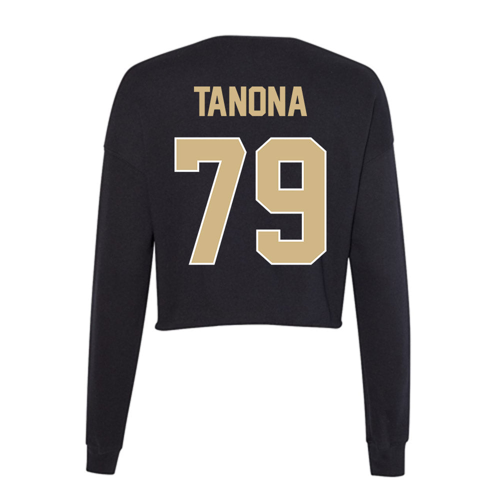 Purdue - NCAA Football : Joey Tanona - Women's Cropped Crew Fleece-1