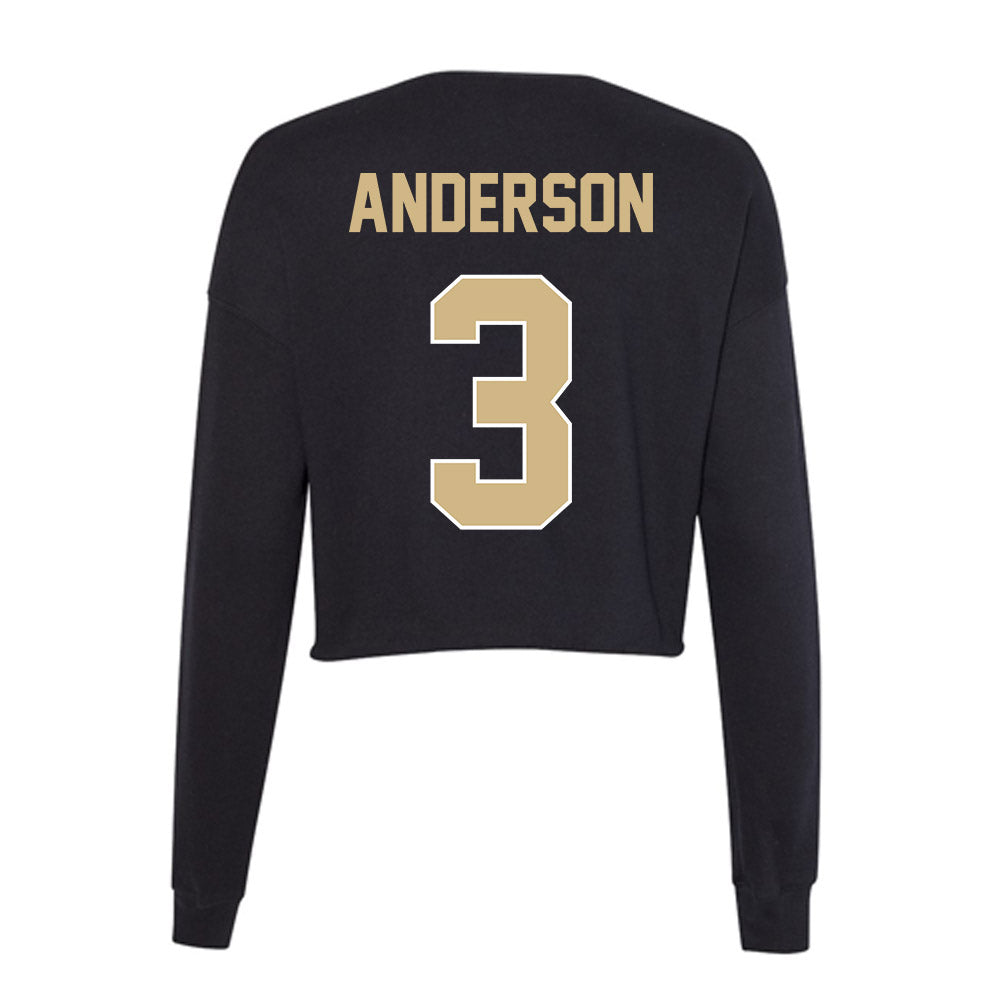 Purdue - NCAA Baseball : Eli Anderson - Women's Cropped Crew Fleece-1