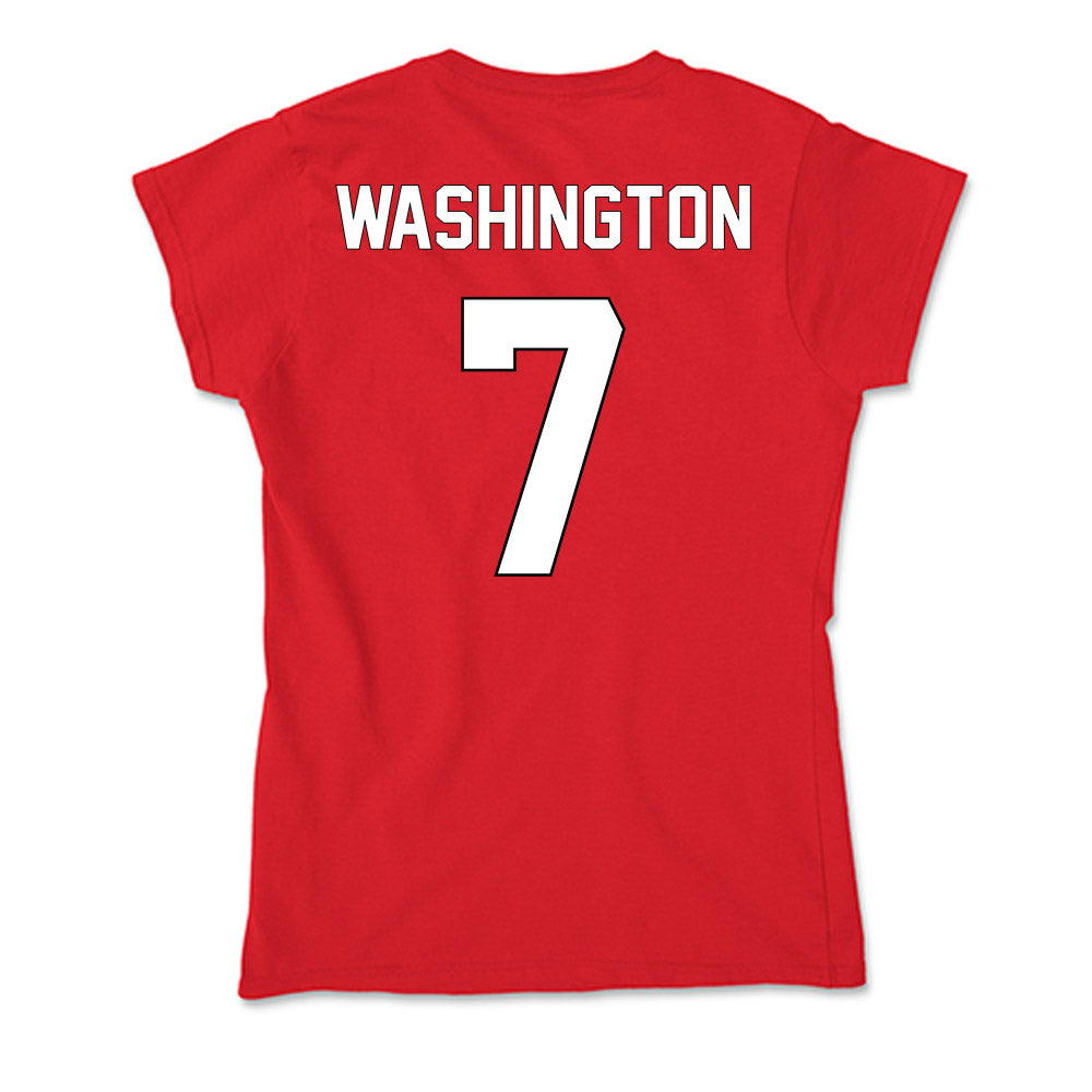 Maryland - NCAA Football : Malik Washington - Soft Style Women’s T-Shirt-1