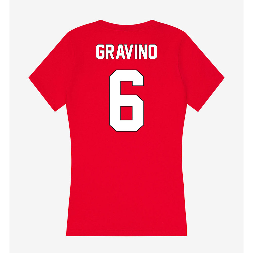 Maryland - NCAA Men's Lacrosse : Thomas Gravino - Women's V-Neck T-Shirt-1