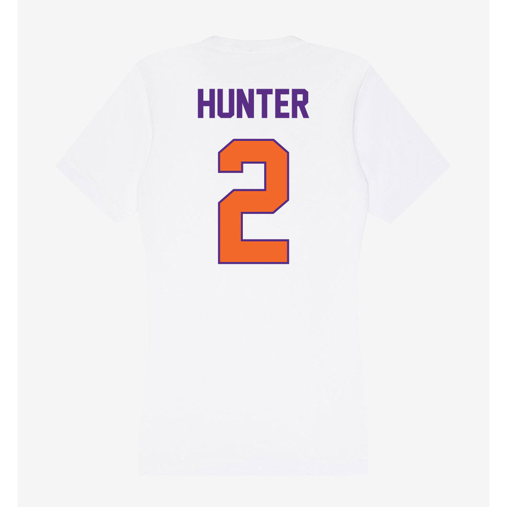 Clemson - NCAA Men's Basketball : Dillon Hunter - Women's V-Neck T-Shirt-1