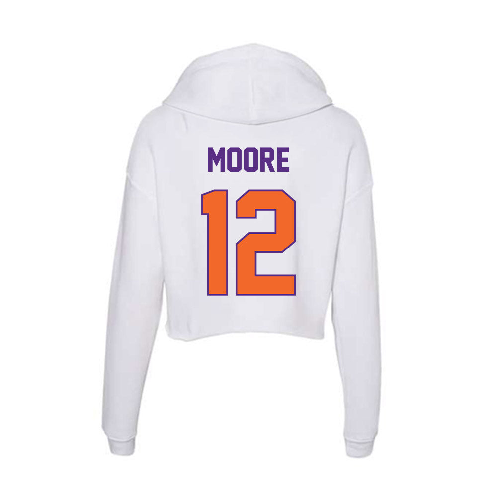 Clemson - NCAA Women's Basketball : Mia Moore - Women's Crop Fleece Hoodie-1