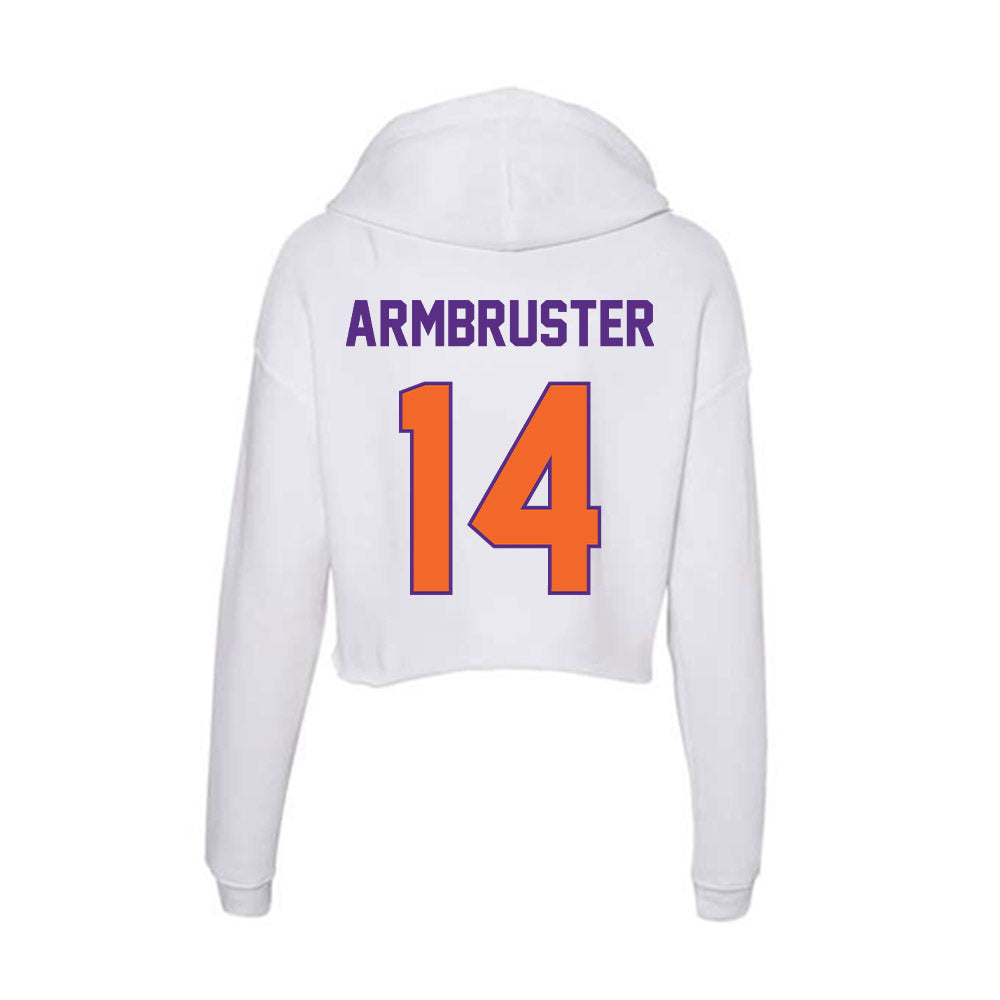 Clemson - NCAA Women's Volleyball : Audrey Armbruster - Women's Crop Fleece Hoodie-1