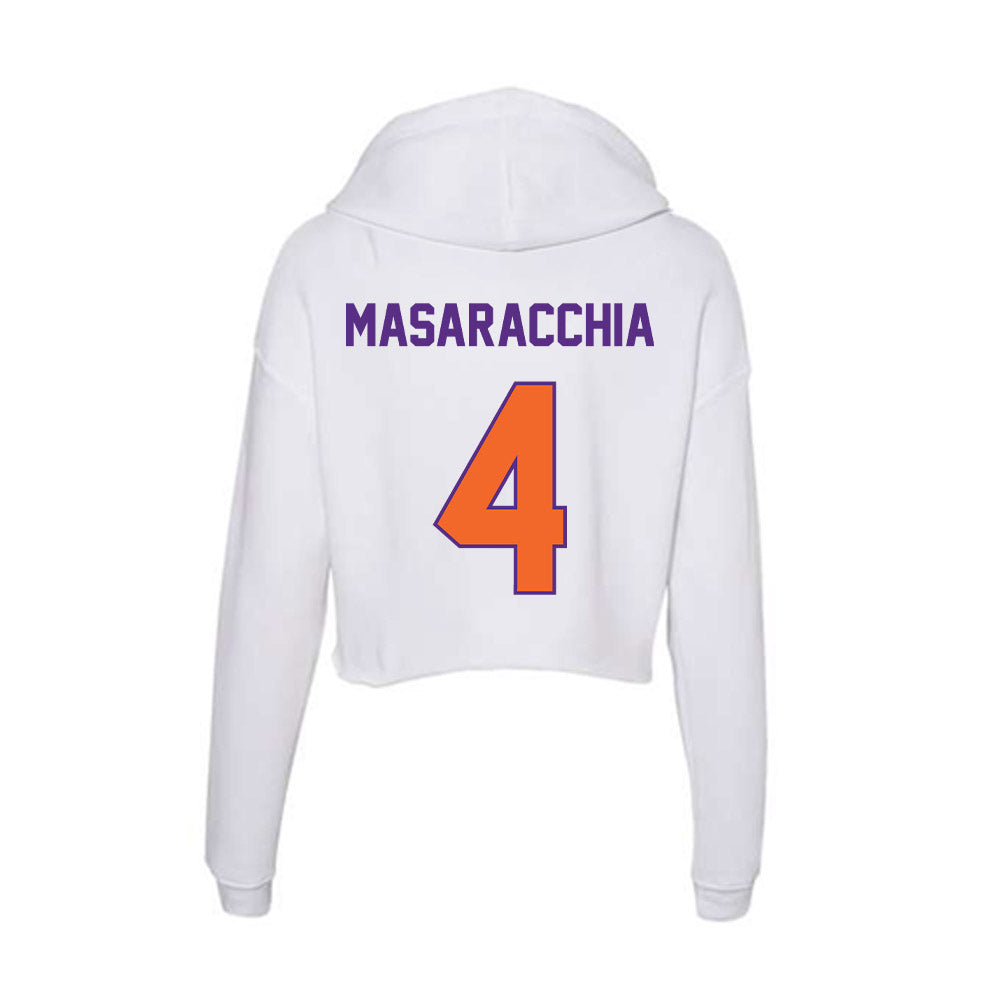 Clemson - NCAA Women's Lacrosse : Paris Masaracchia - Women's Crop Fleece Hoodie-1