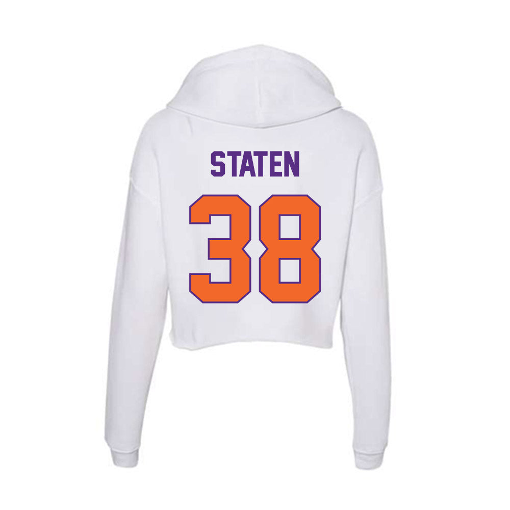 Clemson - NCAA Football : Dominic Staten - Women's Crop Fleece Hoodie-1