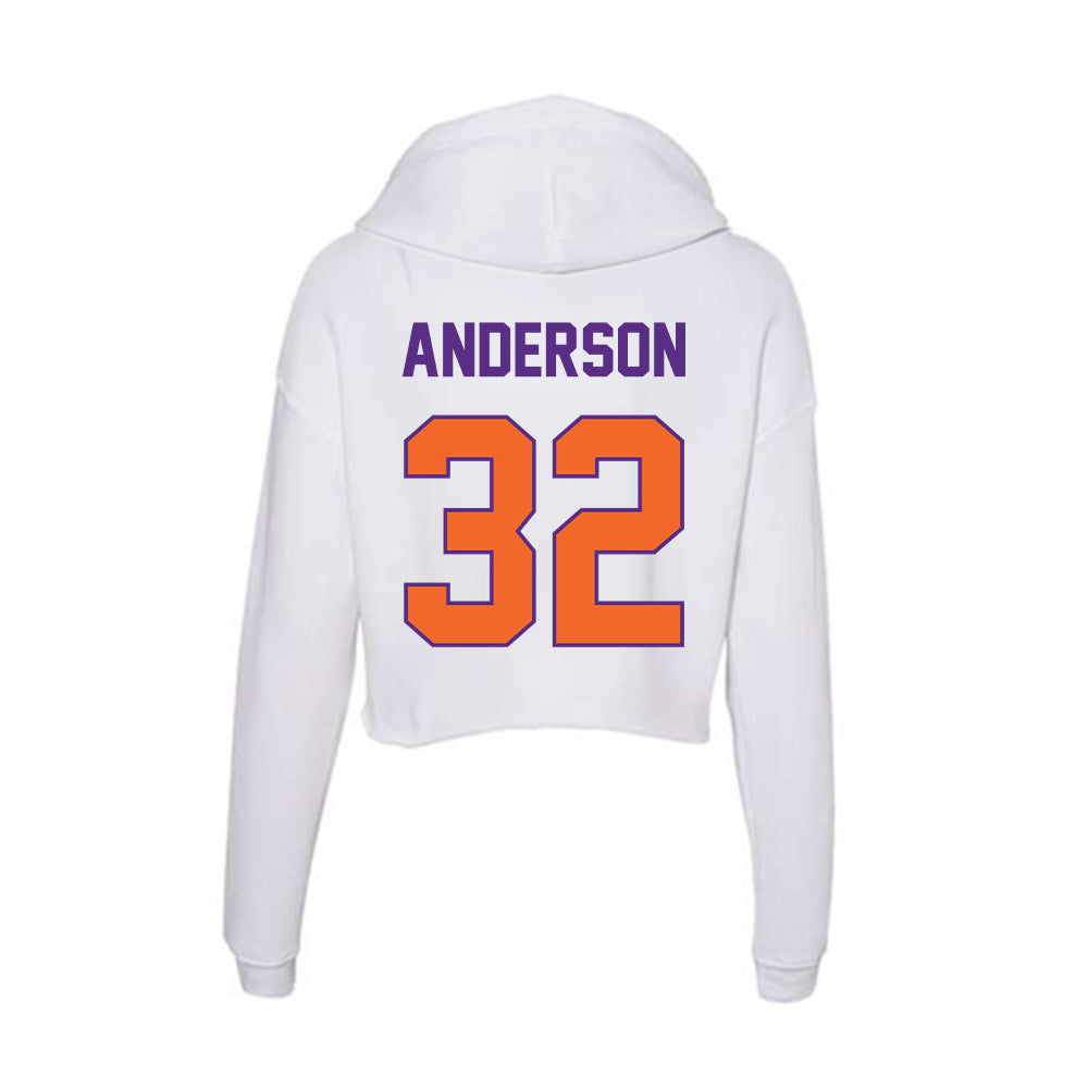 Clemson - NCAA Football : Jamal Anderson - Women's Crop Fleece Hoodie-1