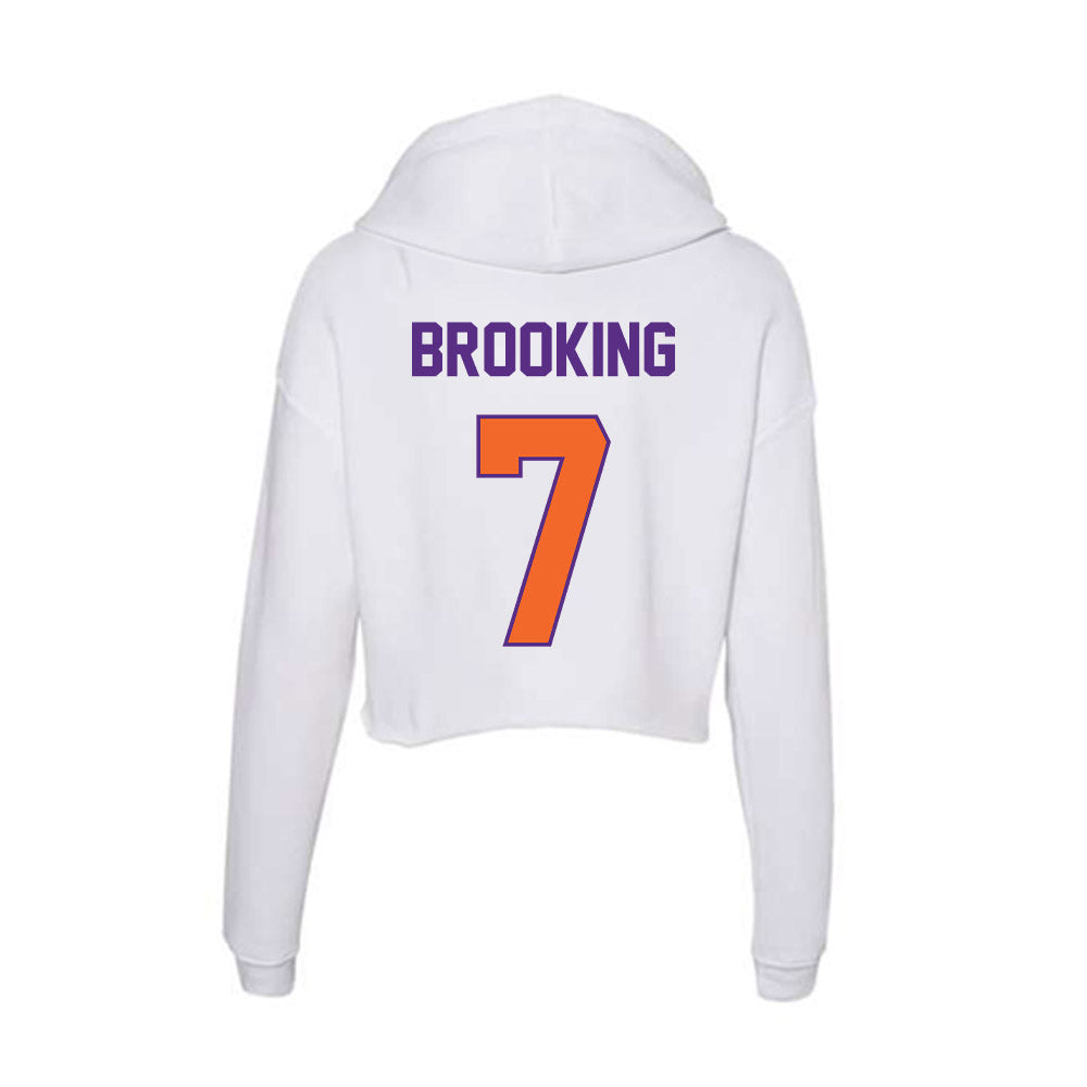 Clemson - NCAA Football : Logan Brooking - Women's Crop Fleece Hoodie-1