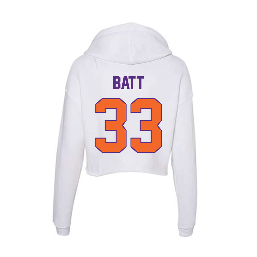 Clemson - NCAA Football : Griffin Batt - Women's Crop Fleece Hoodie-1