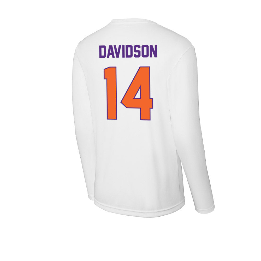 Clemson - NCAA Men's Basketball : Blake Davidson - Activewear Long Sleeve T-Shirt-1