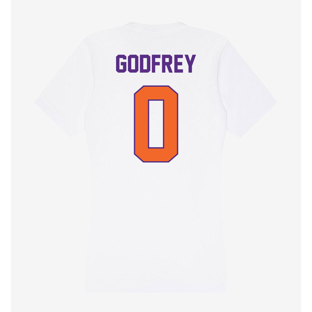 Clemson - NCAA Men's Basketball : RJ Godfrey - Women's V-Neck T-Shirt-1
