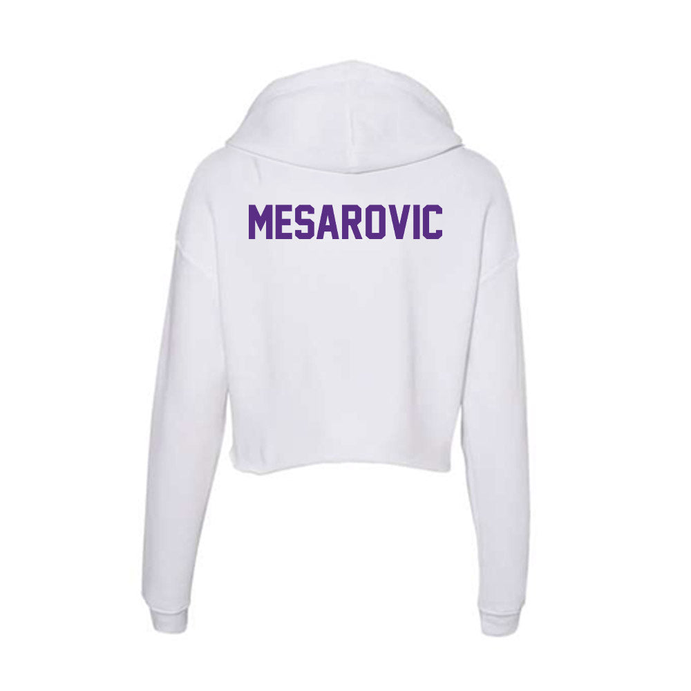 Clemson - NCAA Men's Tennis : Marko Mesarovic - Women's Crop Fleece Hoodie-1