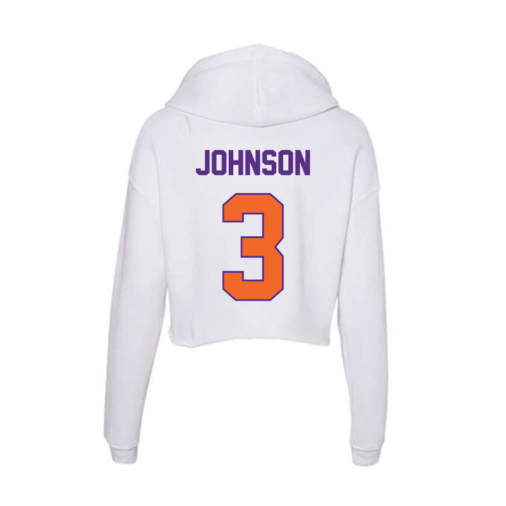 Clemson - NCAA Softball : Kylee Johnson - Women's Crop Fleece Hoodie-1
