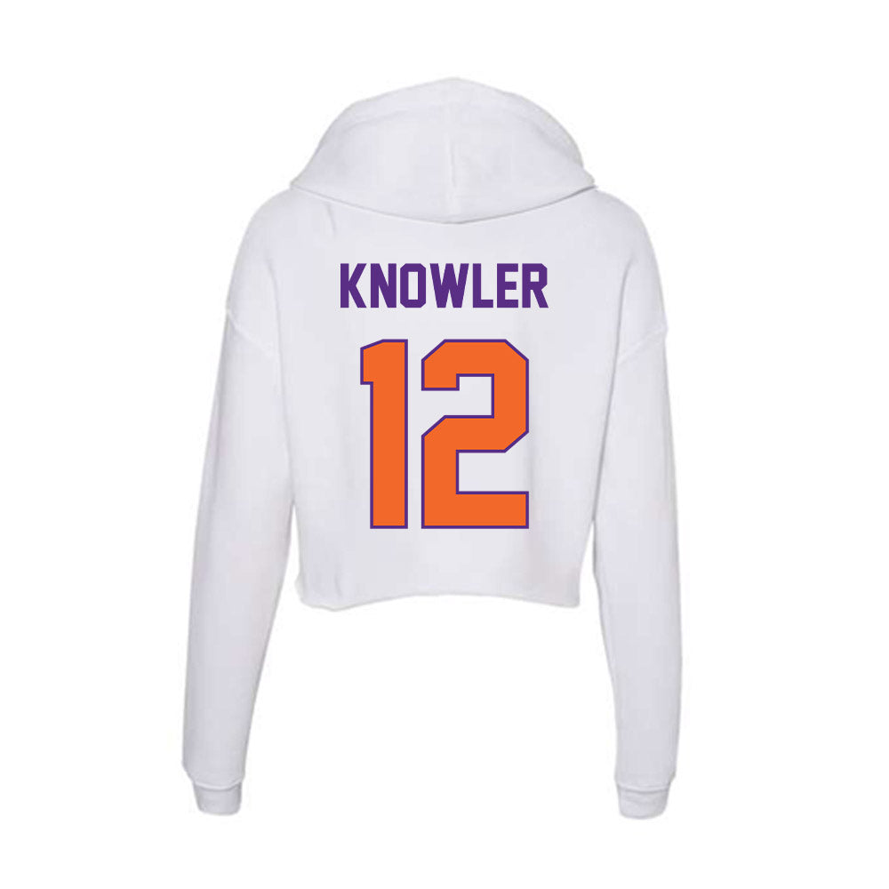 Clemson - NCAA Softball : Julia Knowler - Women's Crop Fleece Hoodie-1
