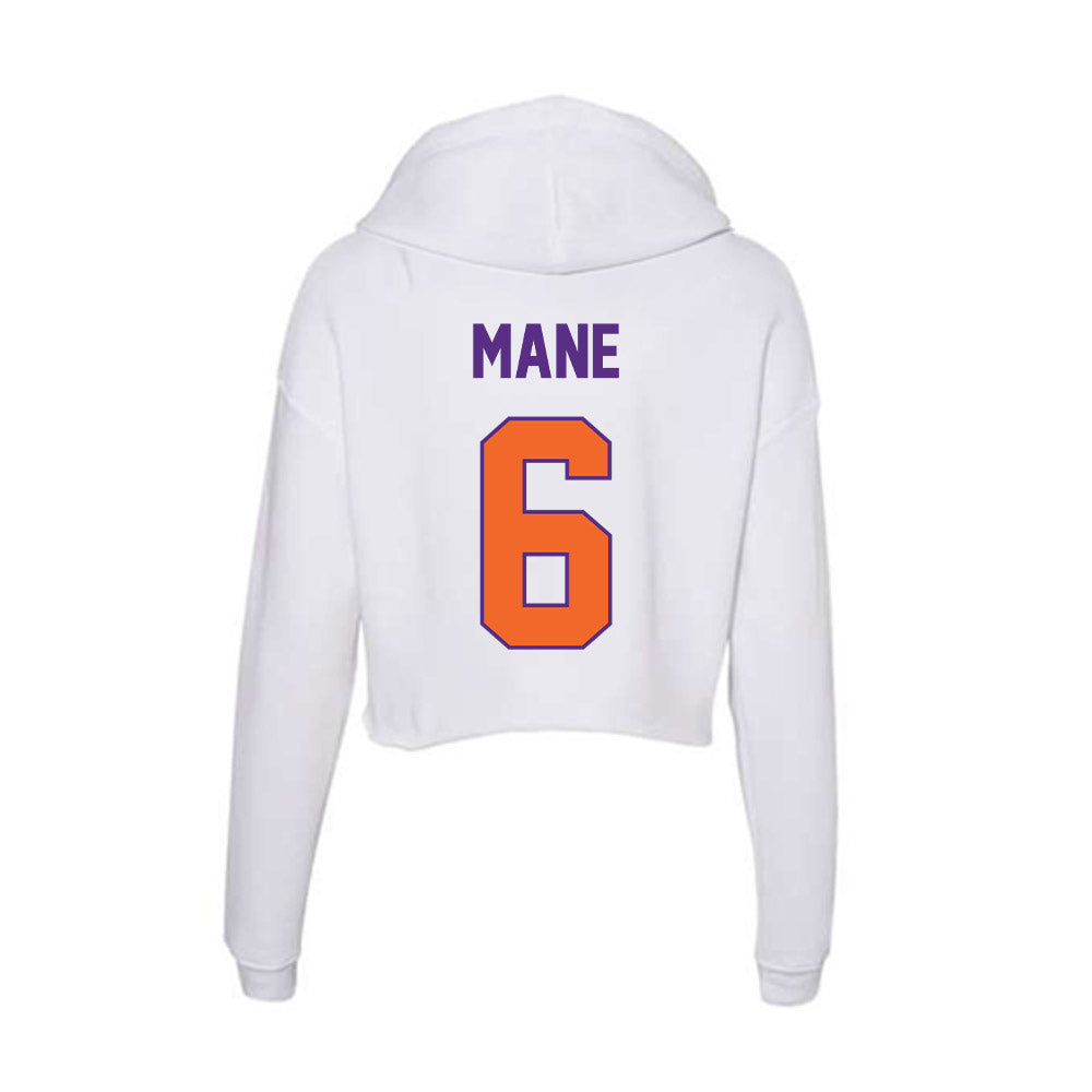 Clemson - NCAA Men's Soccer : Abdou Mane - Women's Crop Fleece Hoodie-1
