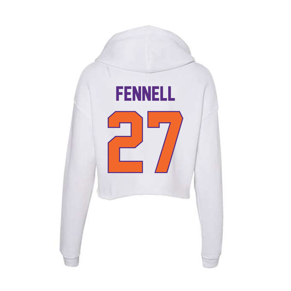 Clemson - NCAA Softball : Riley Fennell - Women's Crop Fleece Hoodie-1