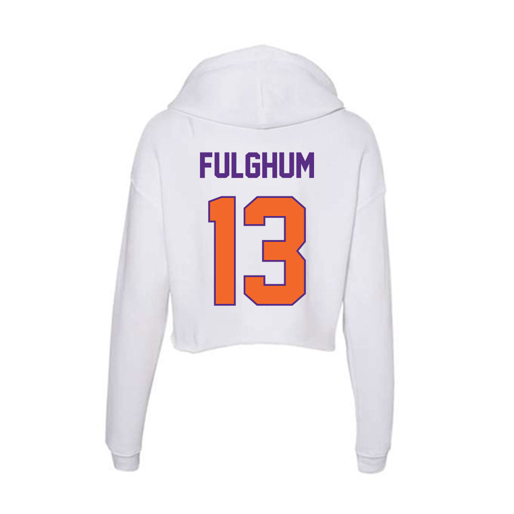 Clemson - NCAA Football : Parker Fulghum - Women's Crop Fleece Hoodie-1
